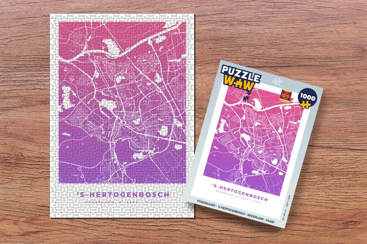 PuzzleWow 's-Hertogenbosch Legpuzzel 1000 Stuks - Multicolor