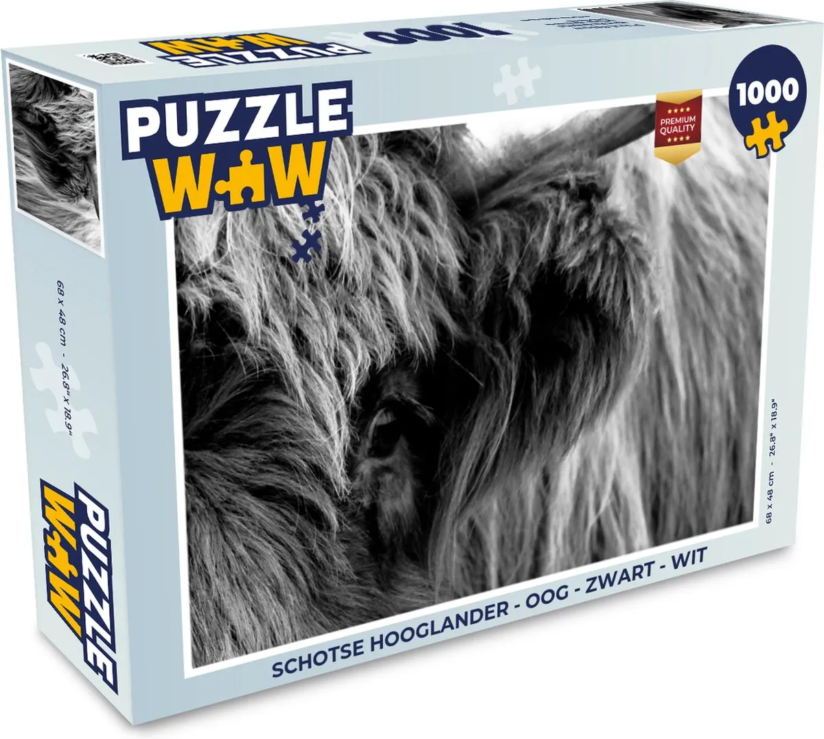 PuzzleWow Schotse Hooglander Legpuzzel 1000 Stuks