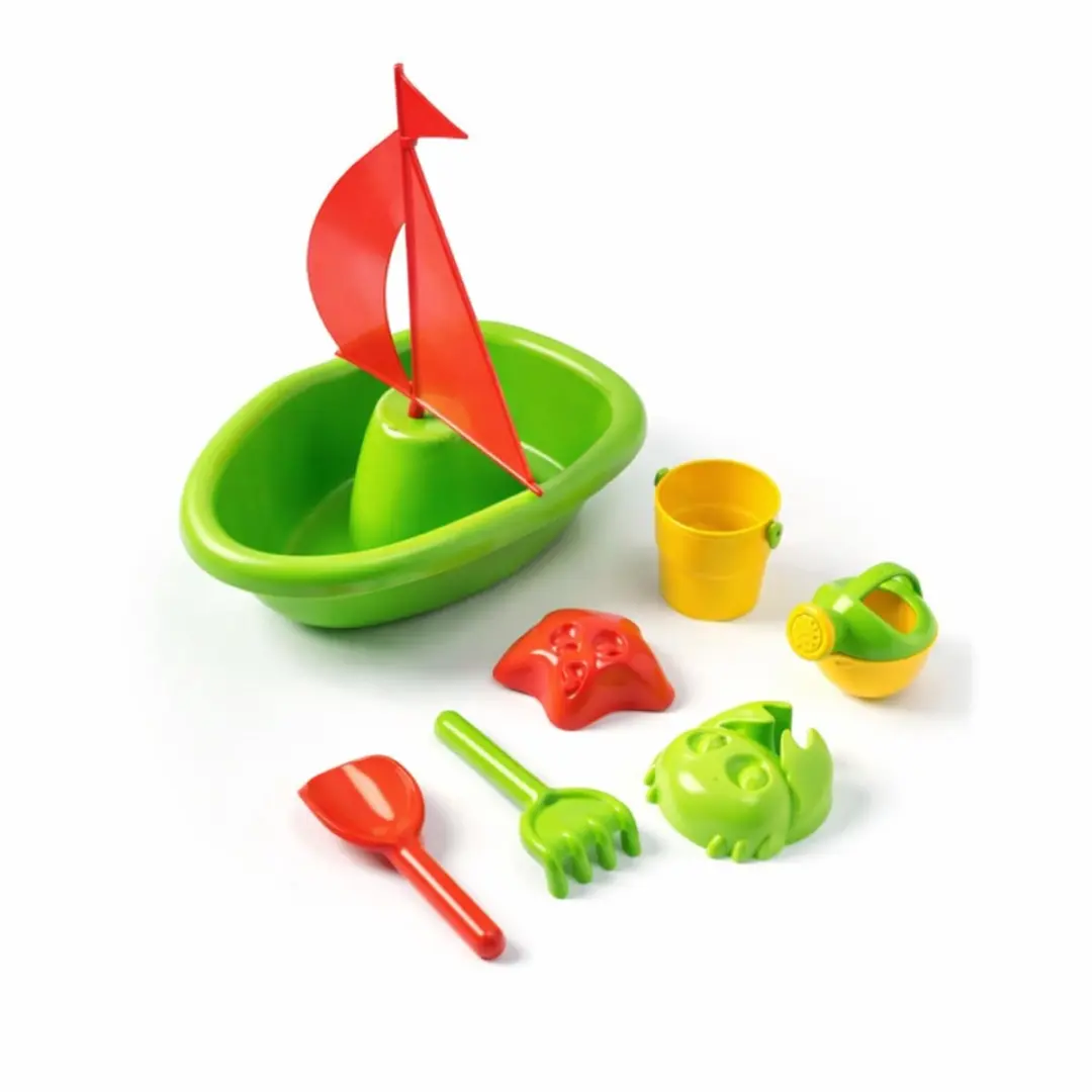 Eddy Toys Strand Speelset Met Boot 8 Stuks