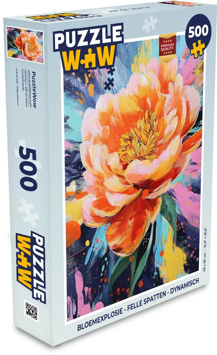 PuzzleWow Bloemexplosie Legpuzzel 500 Stuks - Dynamisch