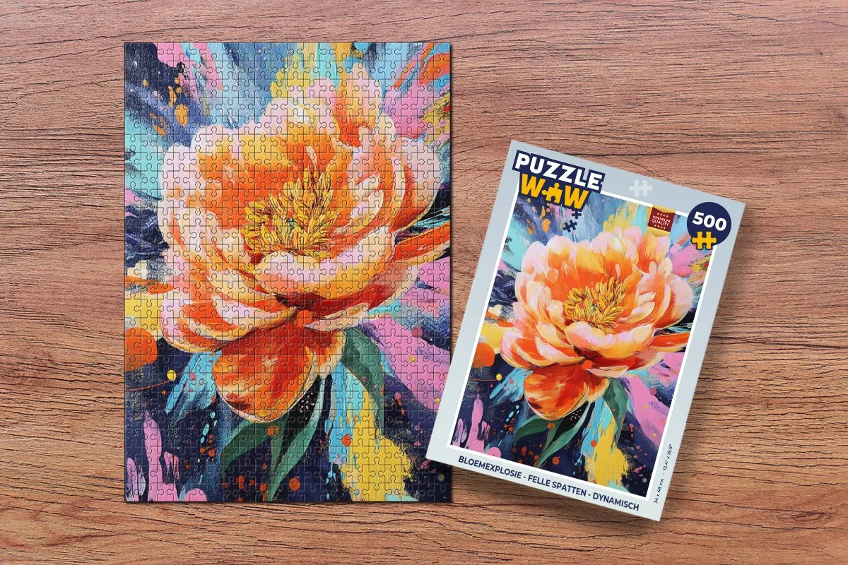PuzzleWow Bloemexplosie Legpuzzel 500 Stuks - Dynamisch