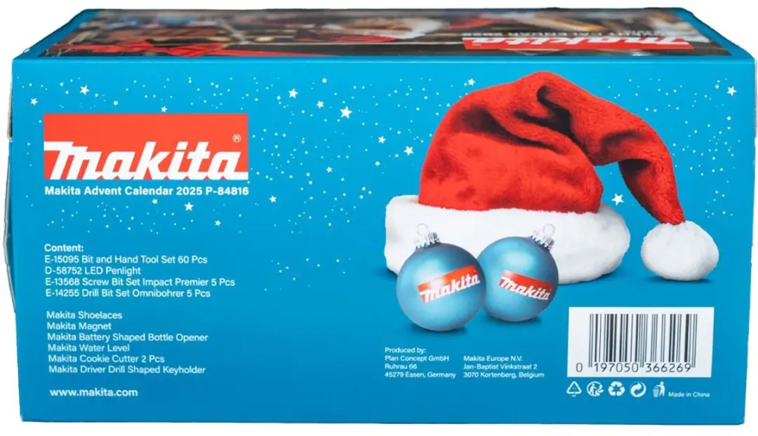 Makita Adventskalender 2025 P-84816 - 60-delige gereedschapset