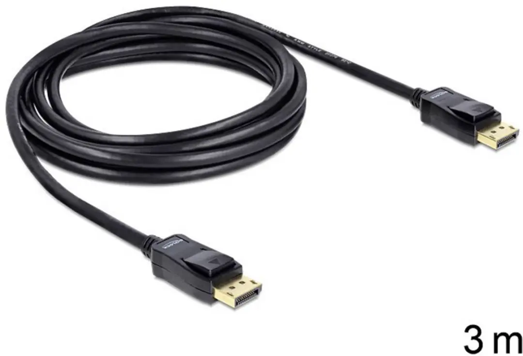Delock DisplayPort Kabel DP_PWR 1.2 - 4K 60Hz - 3m - Zwart - afbeelding 2 van 6