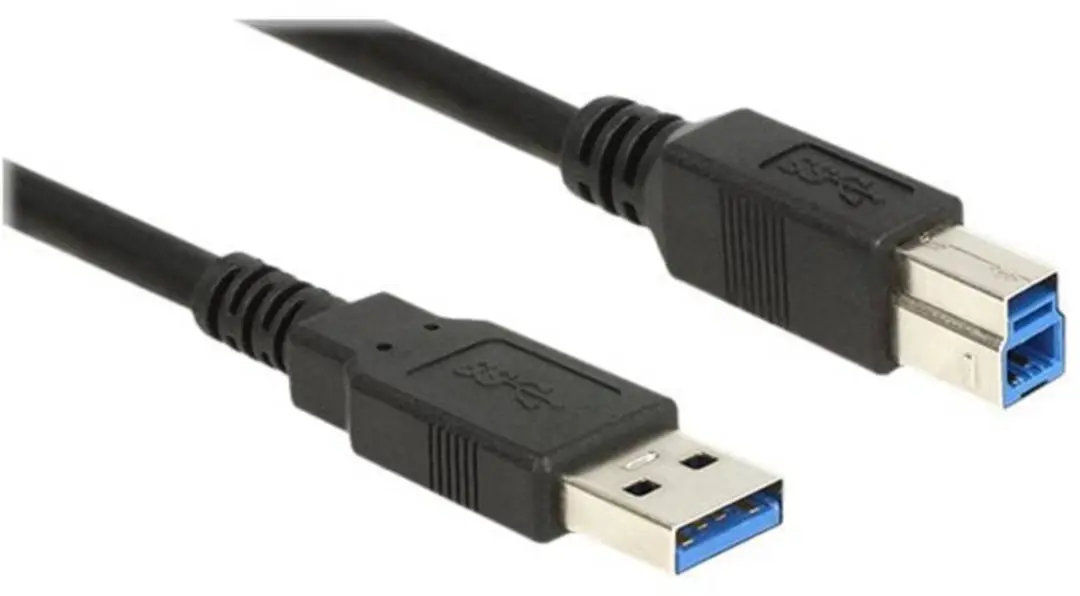 Delock USB naar USB-B Kabel 3.0 - 5m - 2A - Zwart - afbeelding 2 van 5