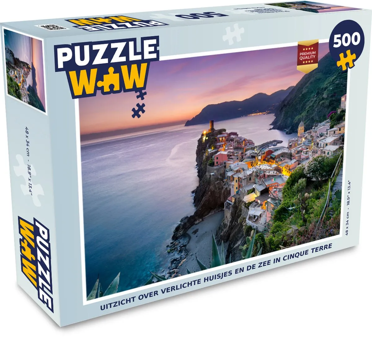 PuzzleWow Cinque Terre Legpuzzel 500 Stuks