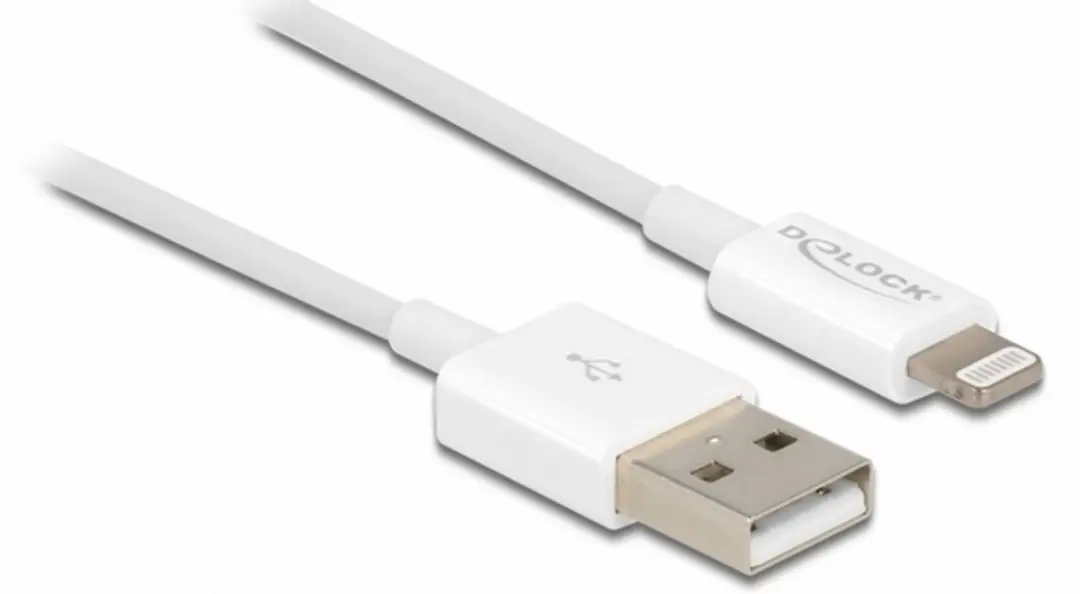 Delock USB Data & Power Kabel iPhone/iPad/iPod - 1m - Wit - afbeelding 4 van 5