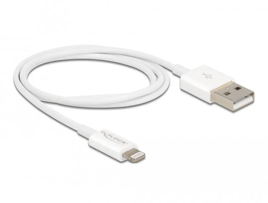 Delock USB Data & Power Kabel iPhone/iPad/iPod - 1m - Wit - afbeelding 3 van 5