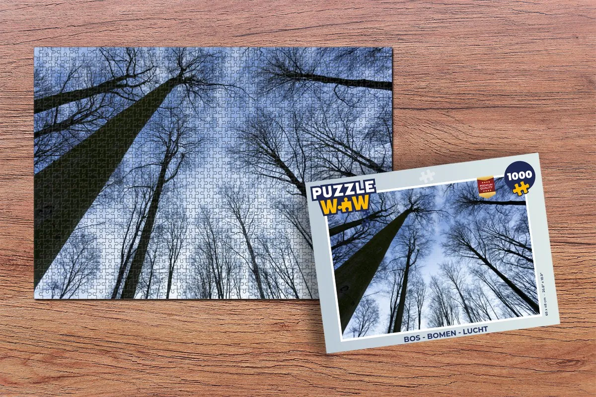 PuzzleWow Bos Bomen Lucht Legpuzzel 1000 Stuks - Multicolor