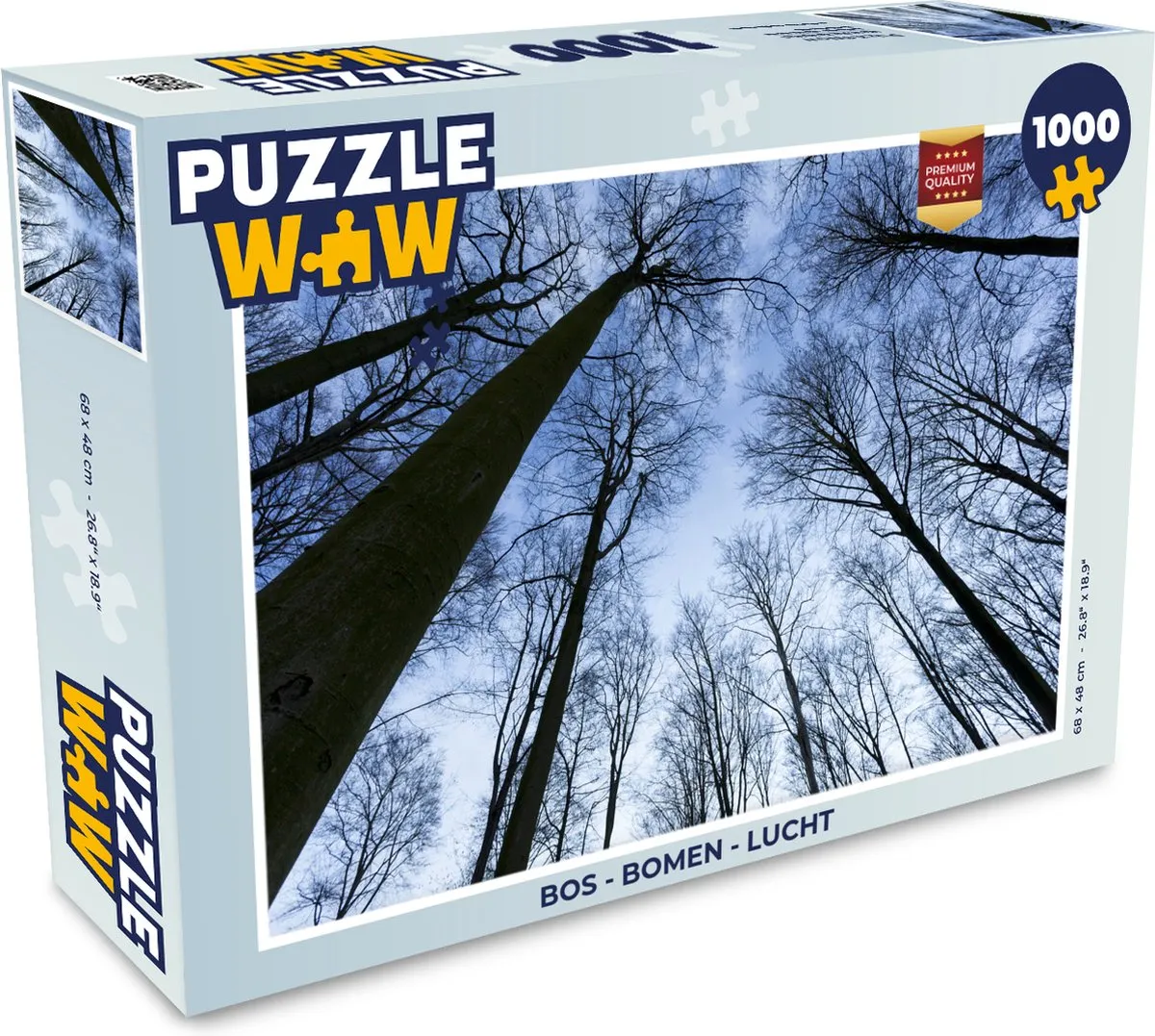 PuzzleWow Bos Bomen Lucht Legpuzzel 1000 Stuks