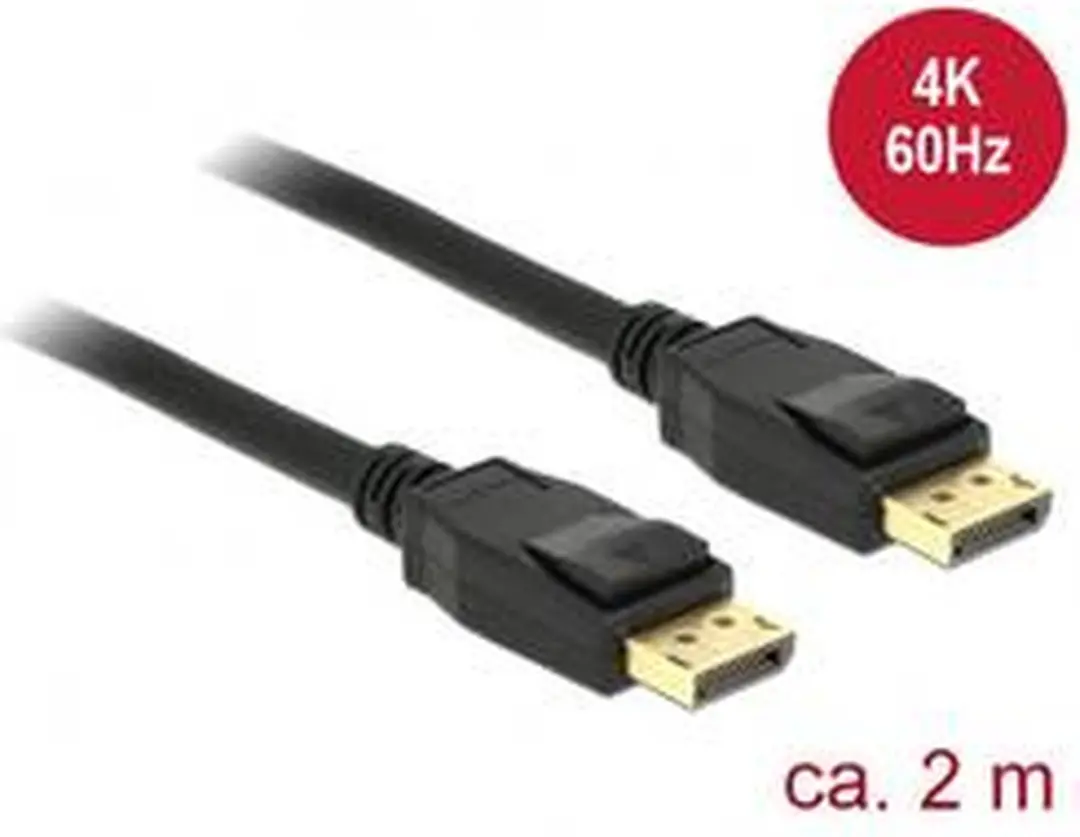 Delock DisplayPort Kabel 4K - Zwart - afbeelding 5 van 5