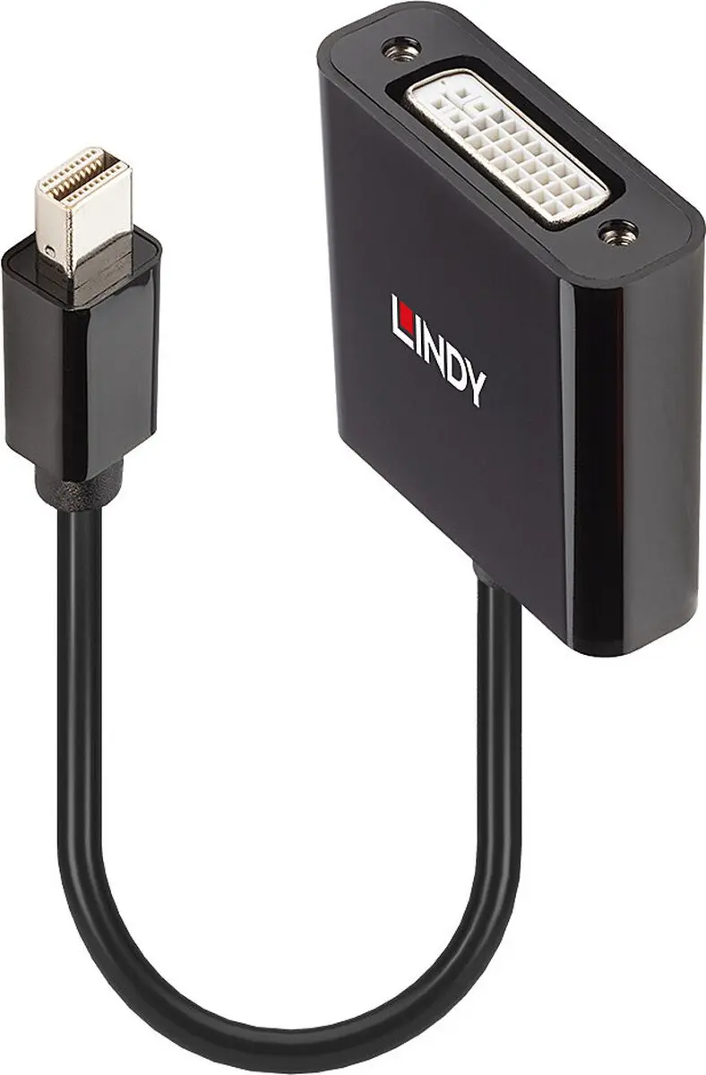Lindy 41736 tussenstuk voor kabels Mini DisplayPort DVI-D Zwart
