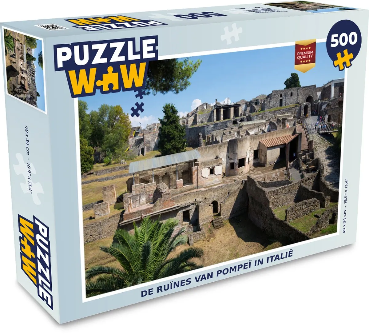 PuzzleWow Pompeï Legpuzzel 500 Stuks - Multicolor