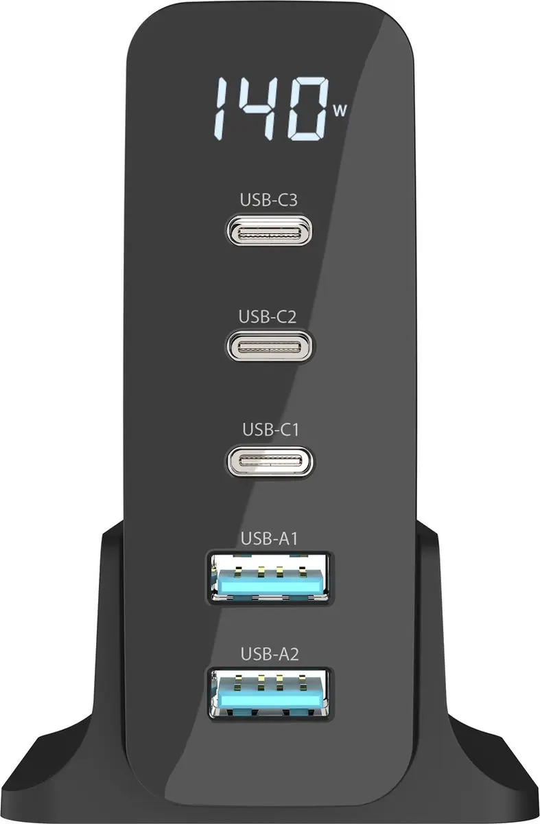 Sitecom 140W Oplader - Zwart - afbeelding 2 van 4