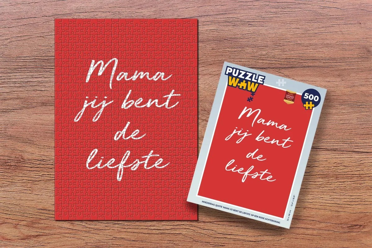 PuzzleWow Mama Jij Bent De Liefste Legpuzzel 500 Stuks - Multicolor
