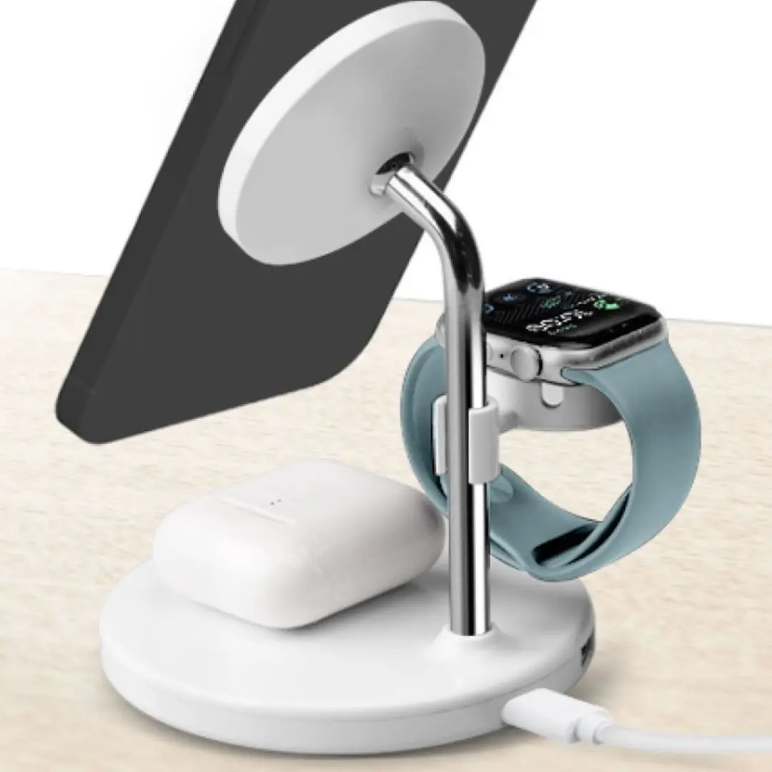 SBS Qi Wireless Laadstation 15W - Wit - afbeelding 3 van 6