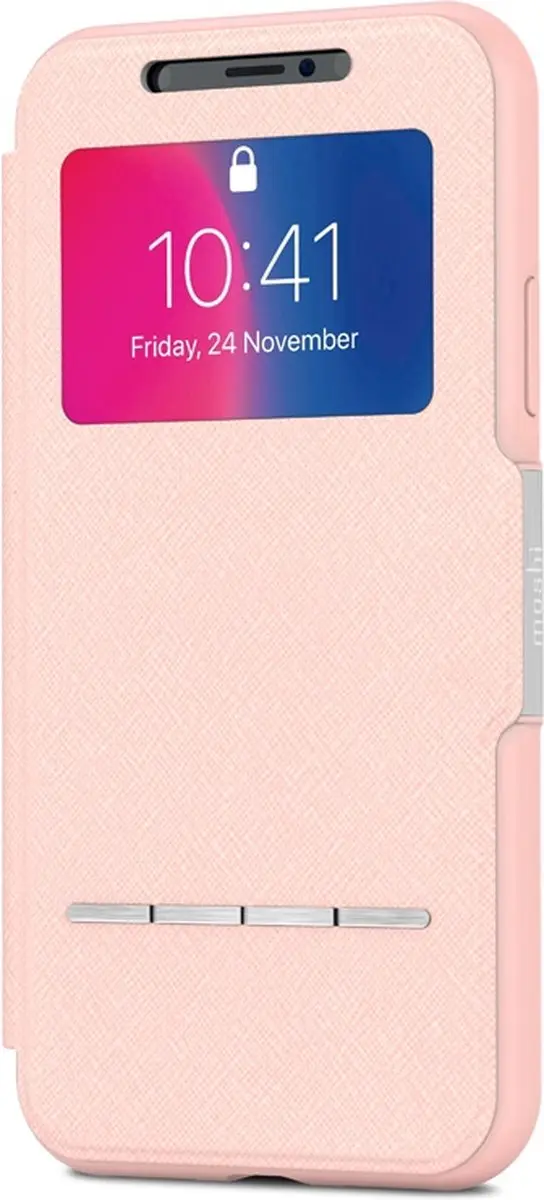 Moshi SenseCover iPhone X/Xs Hoesje - Luna Pink - afbeelding 4 van 5
