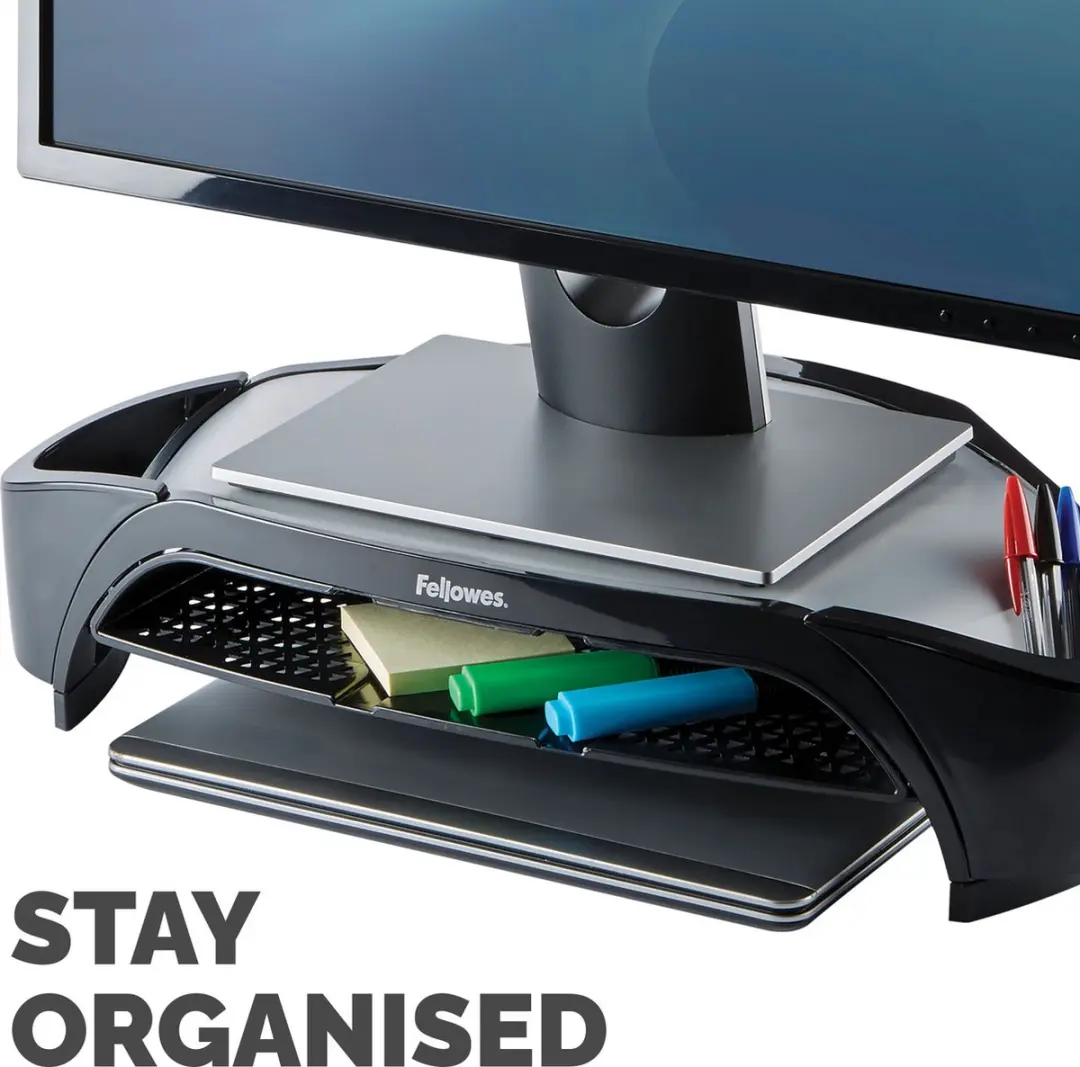 Fellowes Office Suites Plus 8020801 Monitorstandaard - 1 Inch - Zwart - afbeelding 3 van 6