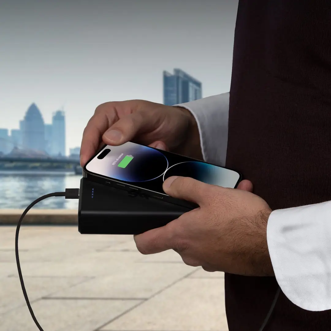 SBS Powerbank 20000mAh - 74W - USB-A/USB-C - Zwart - afbeelding 4 van 6