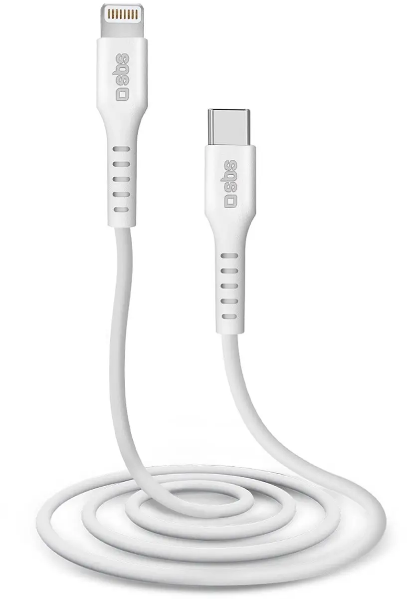SBS Lightning naar Type C Kabel MFi 1m - Transparant - afbeelding 5 van 6