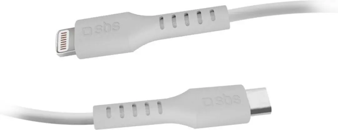 SBS Lightning naar Type C Kabel MFi 1m - Transparant - afbeelding 2 van 6