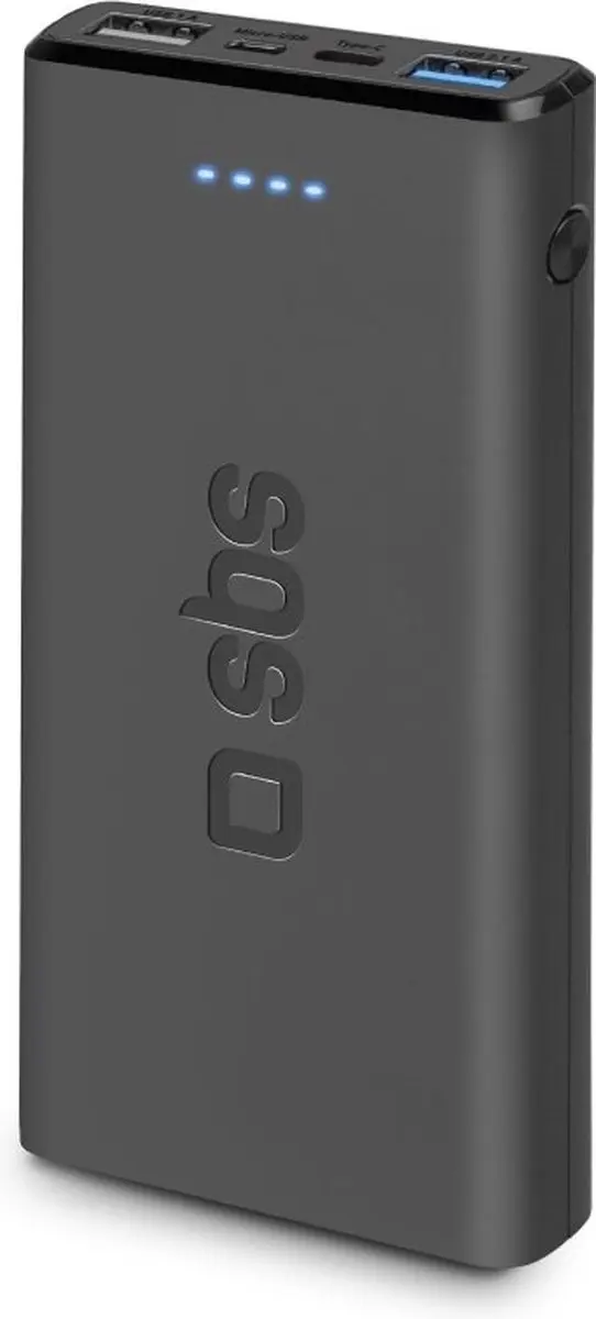 SBS Fast Charge Powerbank 10.000mAh TTBB10000FASTK - Zwart - afbeelding 5 van 6