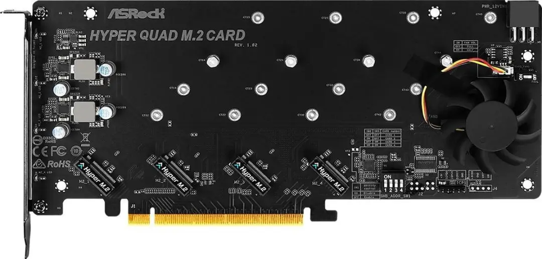 ASRock Hyper Quad M.2 Card - PCIe 4.0 x16
