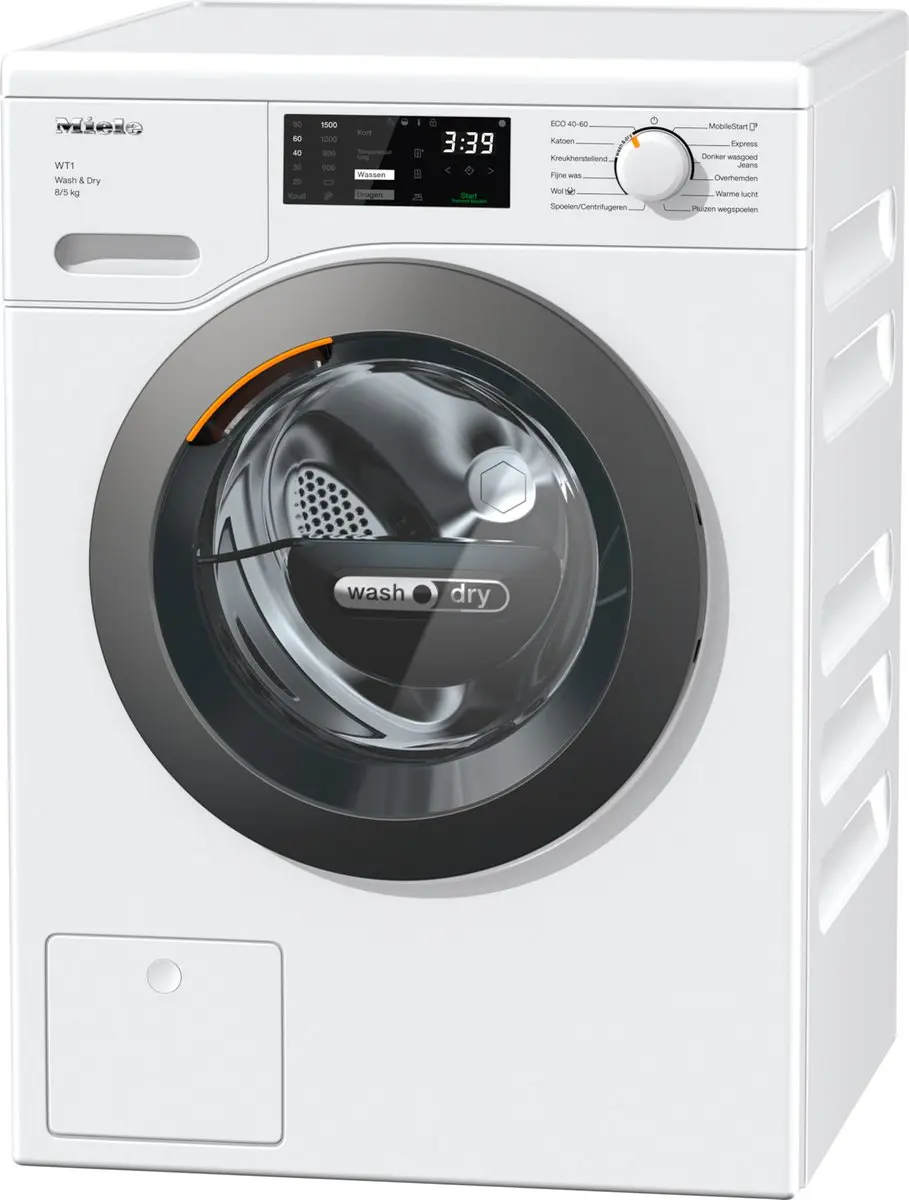 Miele WTD 160 WCS Was-droogcombinatie Vrijstaand Voorbelading Wit D