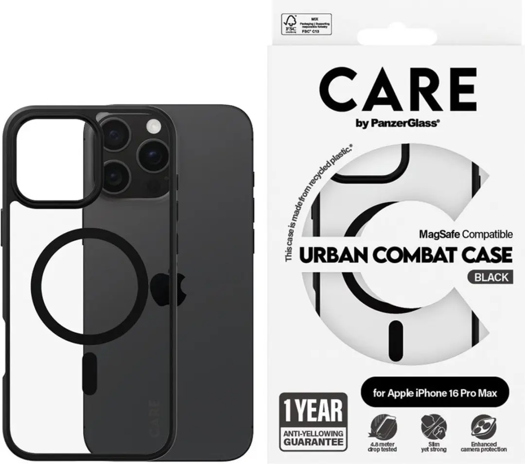 PanzerGlass Flagship Case 1360 iPhone 16 Pro Max - Transparant - MagSafe - afbeelding 3 van 6