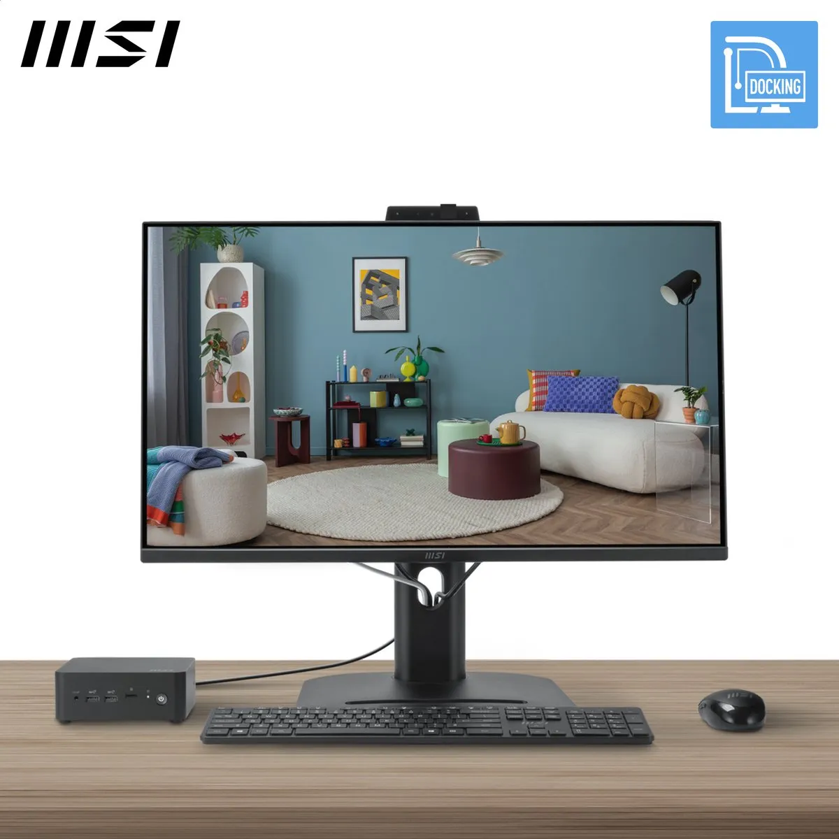MSI Pro MP275QPDG - QHD IPS Docking Monitor - USB-C 98w - RJ45 - 27 inch
