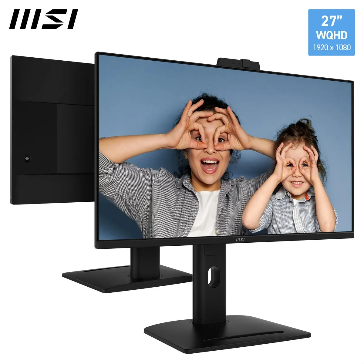 MSI Pro MP275QPDG - QHD IPS Docking Monitor - USB-C 98w - RJ45 - 27 inch
