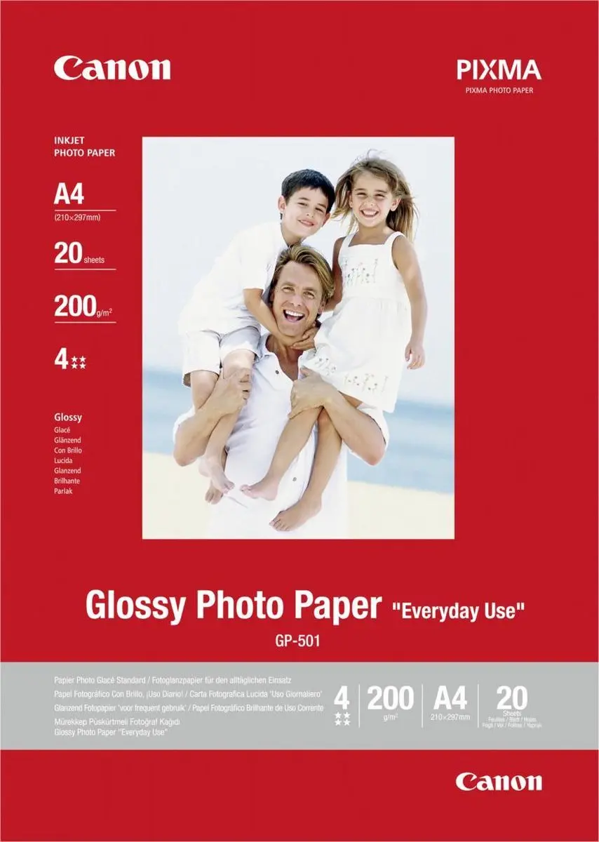 Canon GP-501 Glanzend Fotopapier A4 - 20 Vel - afbeelding 2 van 4
