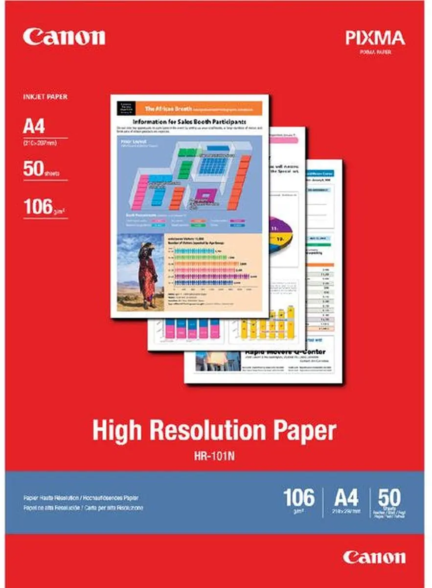 Canon HR-101N Papier A4 - 50 Vel - Inkjet - afbeelding 2 van 6