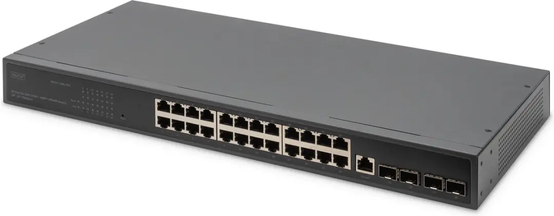 Digitus DN-80223 netwerk switch Managed L3 Gigabit Ethernet (10/100/1000) 1U Zwa