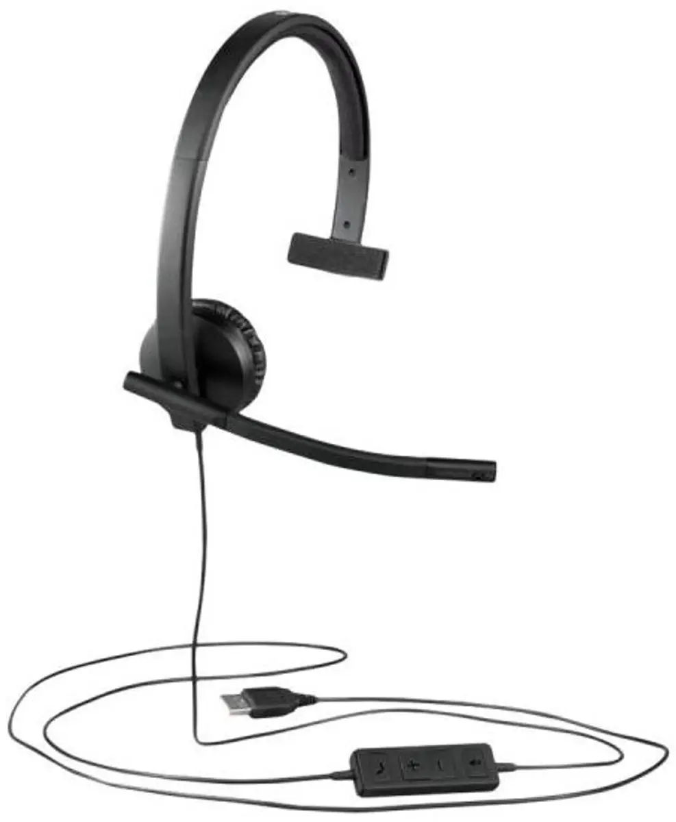 Logitech H570e Headset - Mono - Zwart - afbeelding 5 van 6