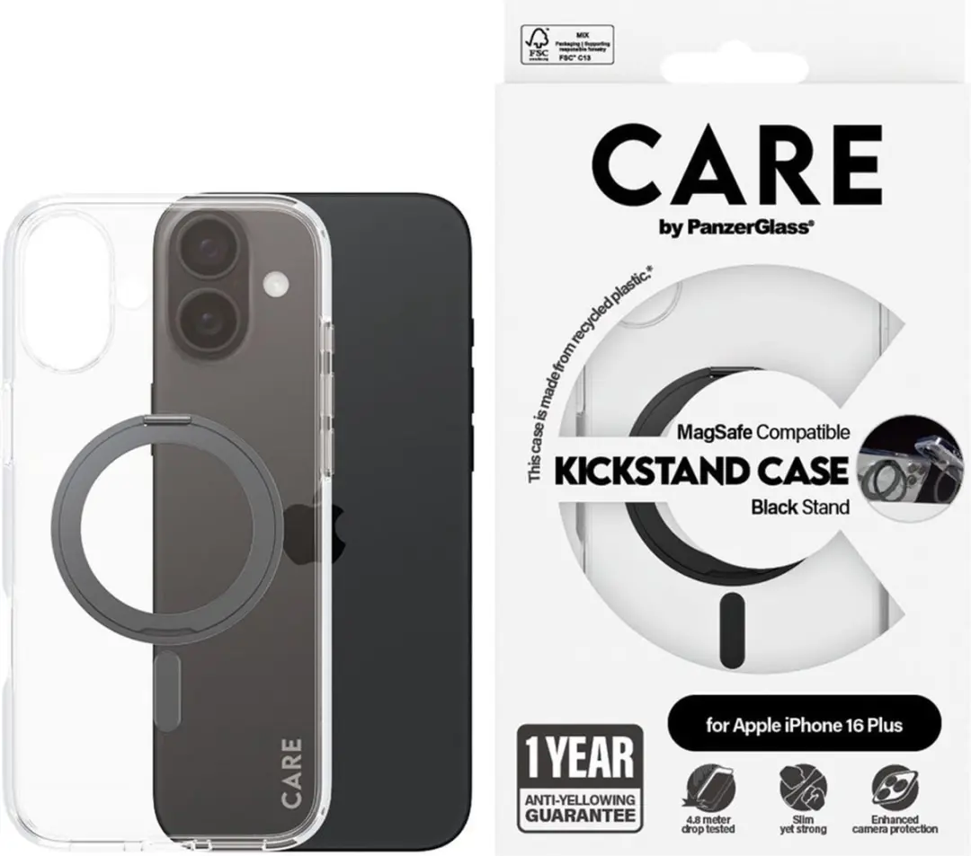 PanzerGlass CARE Feature Case iPhone 16 Plus - Transparant - 1323 - afbeelding 4 van 6