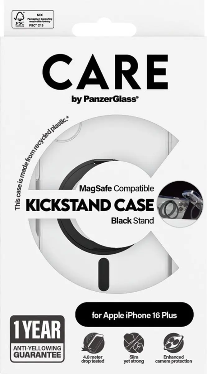 PanzerGlass CARE Feature Case iPhone 16 Plus - Transparant - 1323 - afbeelding 5 van 6
