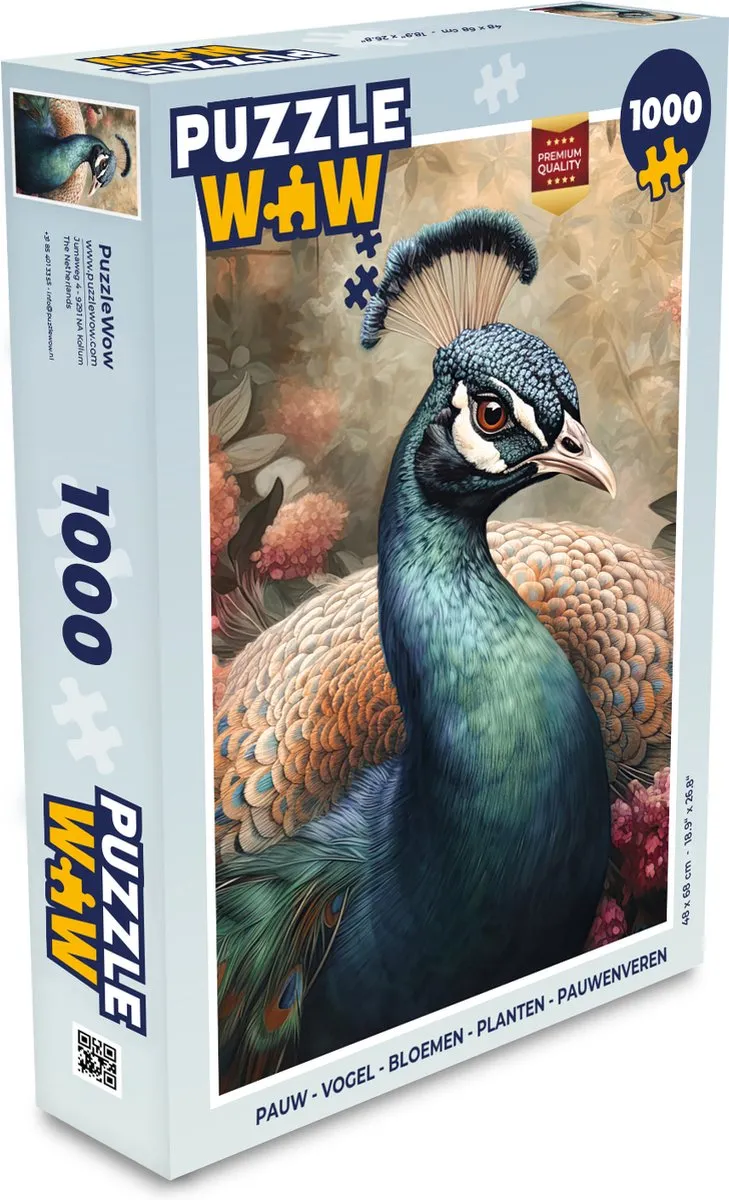 PuzzleWow Pauw Legpuzzel 1000 Stuks