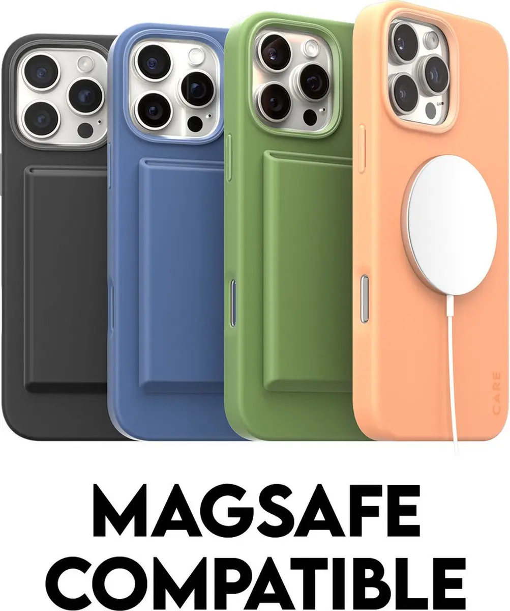 PanzerGlass CARE Fashionable Hoesje iPhone 16 Pro Max - Oranje/Rozepink - MagSafe - afbeelding 5 van 6