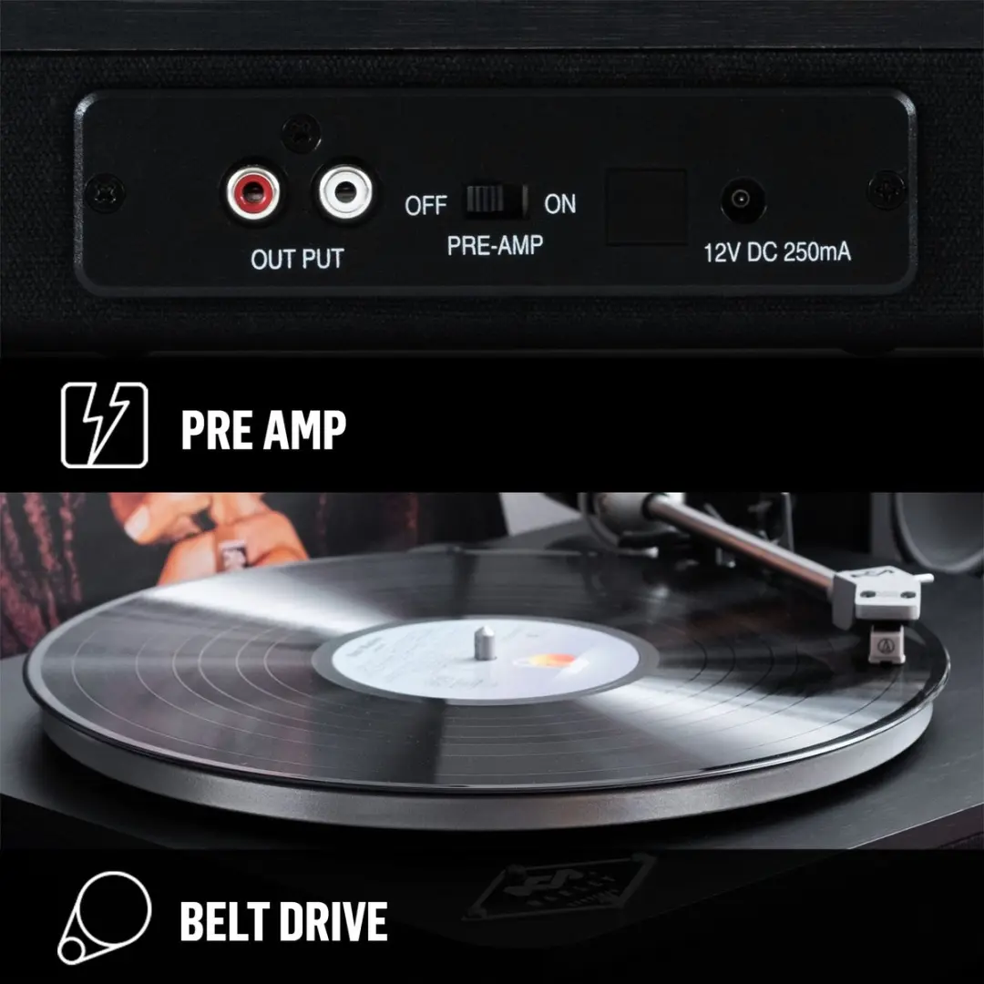 House of Marley Stir It Up Wireless EM-JT002-BK Platenspeler - Bluetooth - Zwart - afbeelding 6 van 6