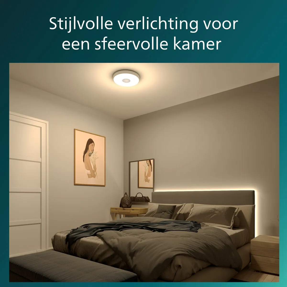 Philips Coiner Plafondlamp 24W Warmwit - Wit