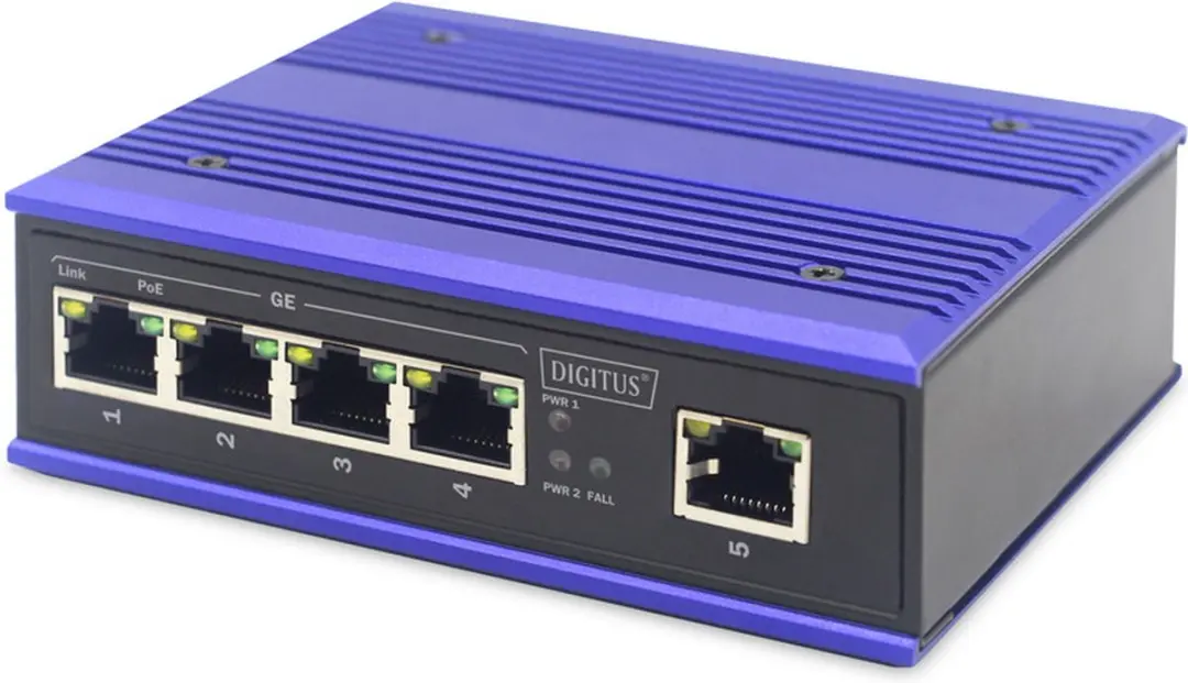 Digitus DN-651120 Industriële PoE-switch 4 Poorten