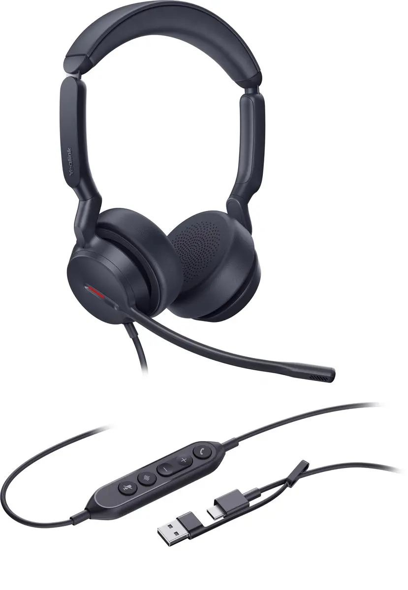 Yealink UH44 Dual Headset - USB-C/A - Zwart - afbeelding 2 van 2