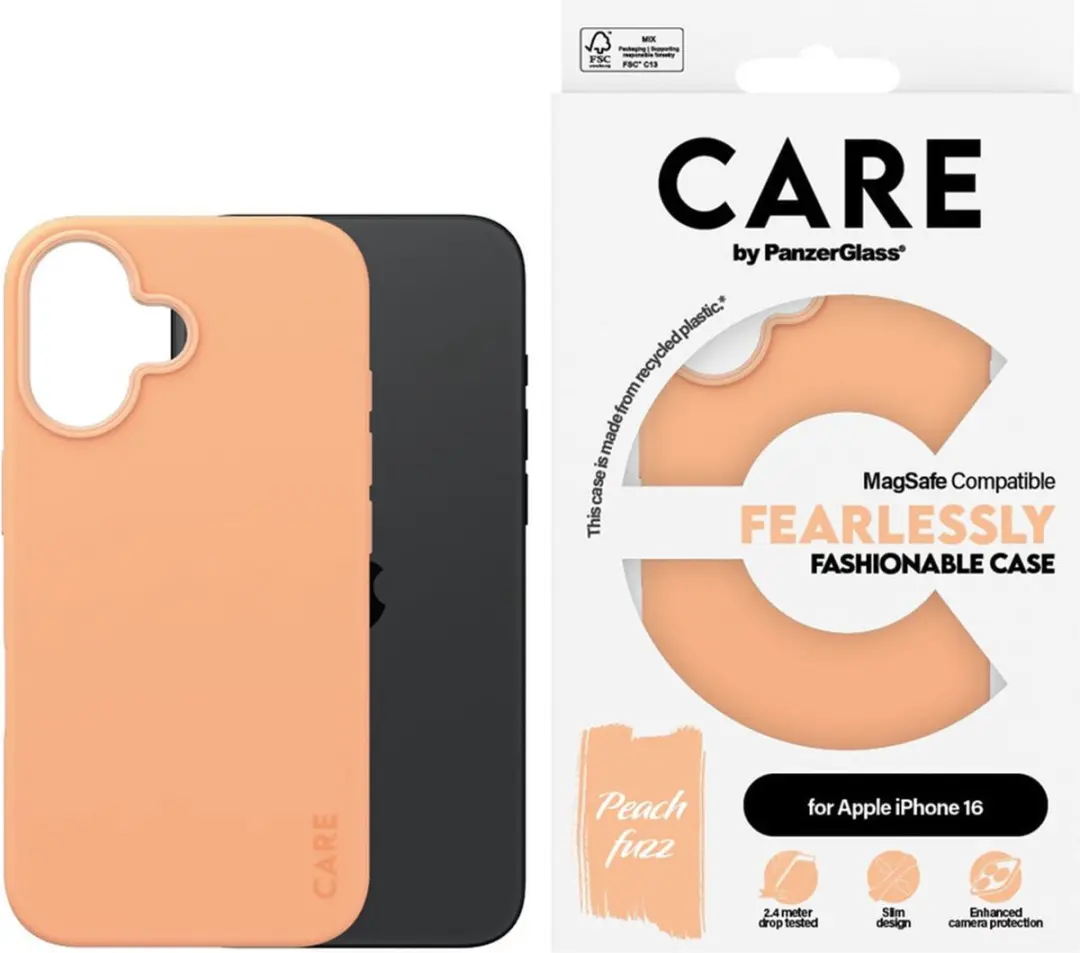 PanzerGlass Fashionable Case iPhone 16 - Oranje Roze - MagSafe 1389 - afbeelding 3 van 6