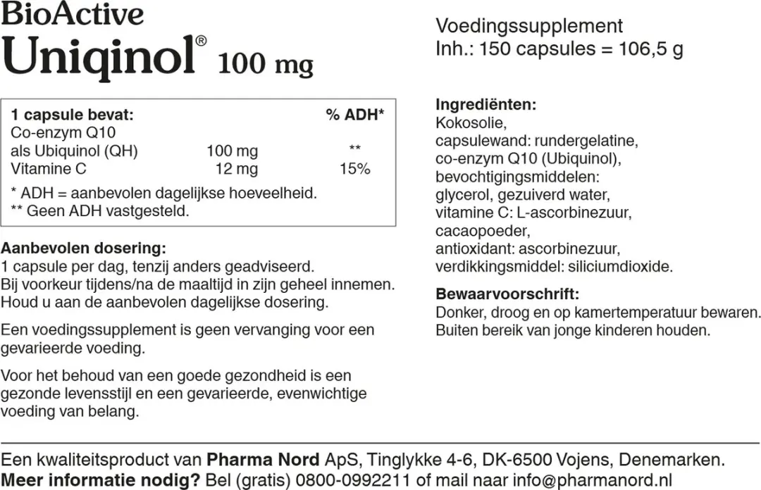 Pharma Nord BioActive Uniqinol Q10 150 Capsules