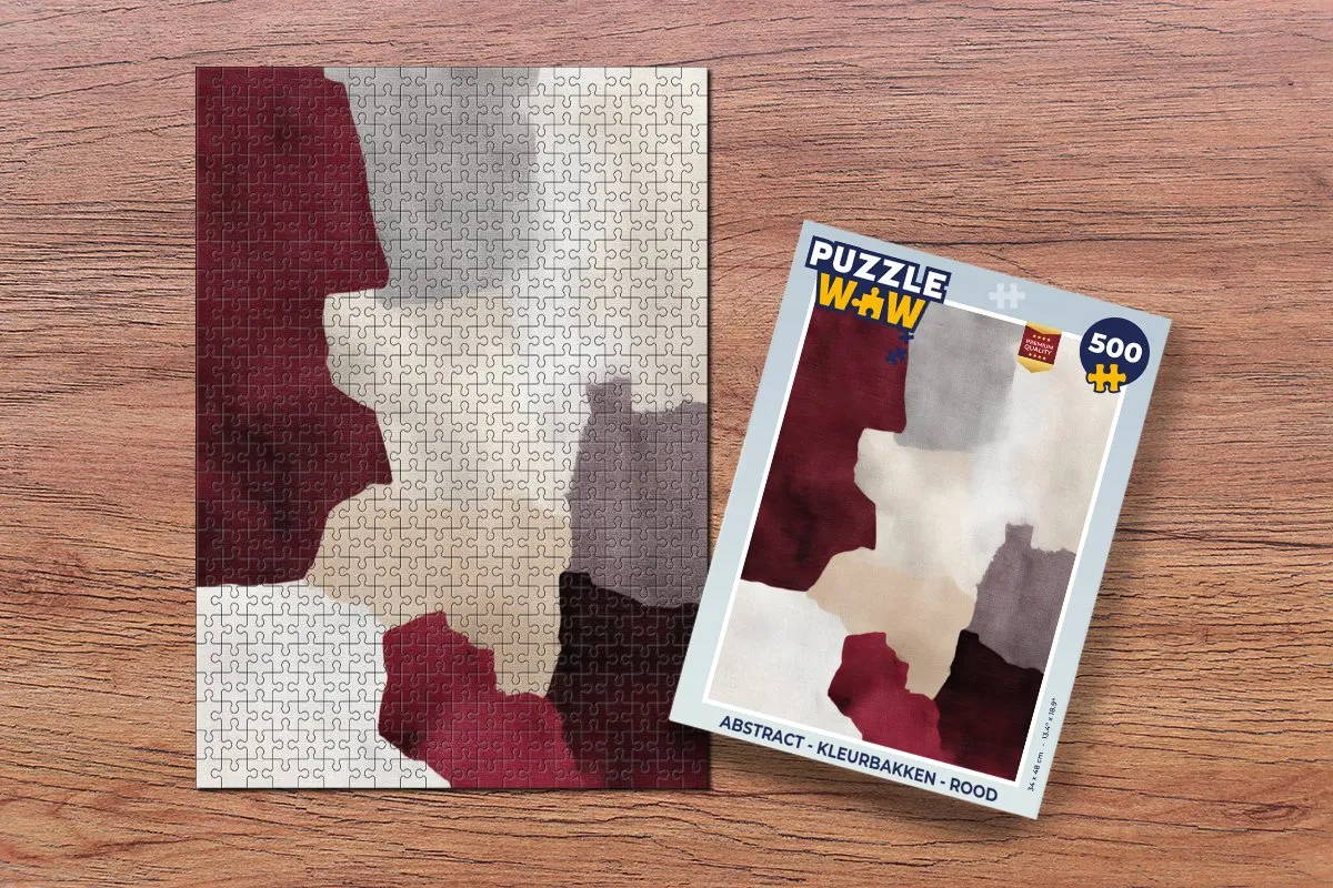 PuzzleWow Abstract Legpuzzel 500 Stuks - Rood - MPN 8721406850113