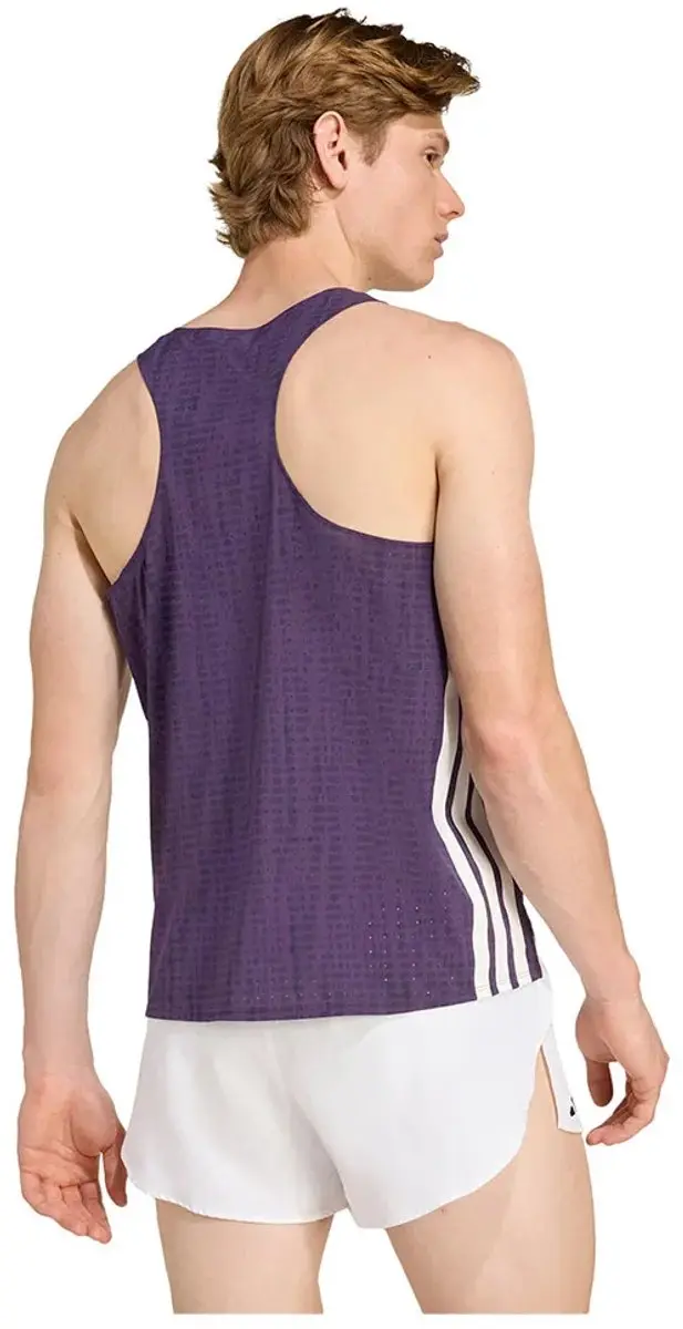 Adidas Adizero Mouwloos T-shirt - Paars - XL - afbeelding 3 van 6