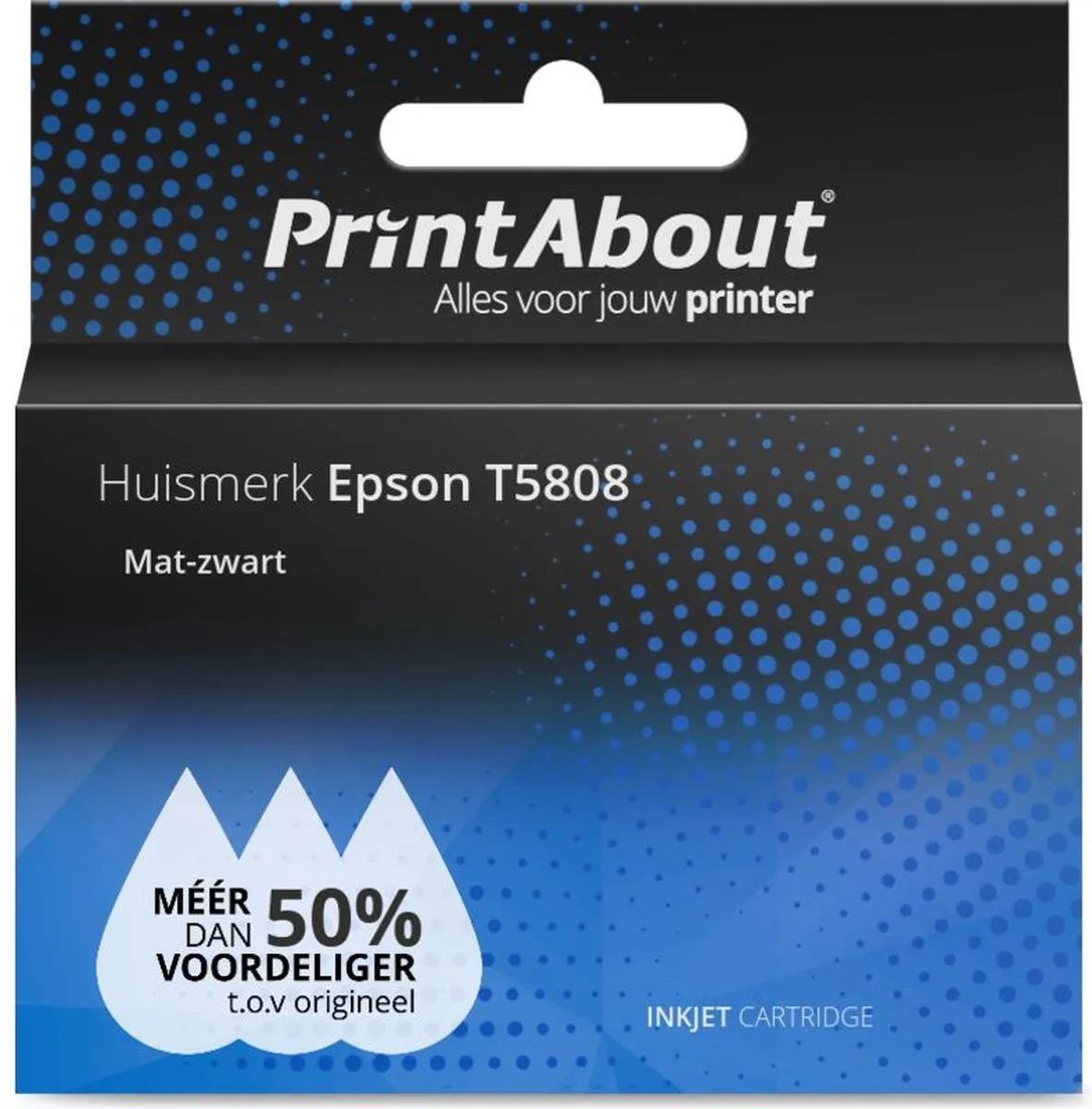 PrintAbout T5808 Inktcartridge Mat-zwart - 92ml - o.a. Epson PX730WD