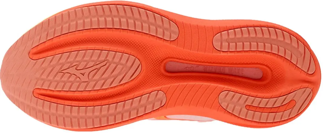 Mizuno Wave Rider 30 Dames Hardloopschoenen 40 - Wit/Geel/Orange - afbeelding 4 van 6