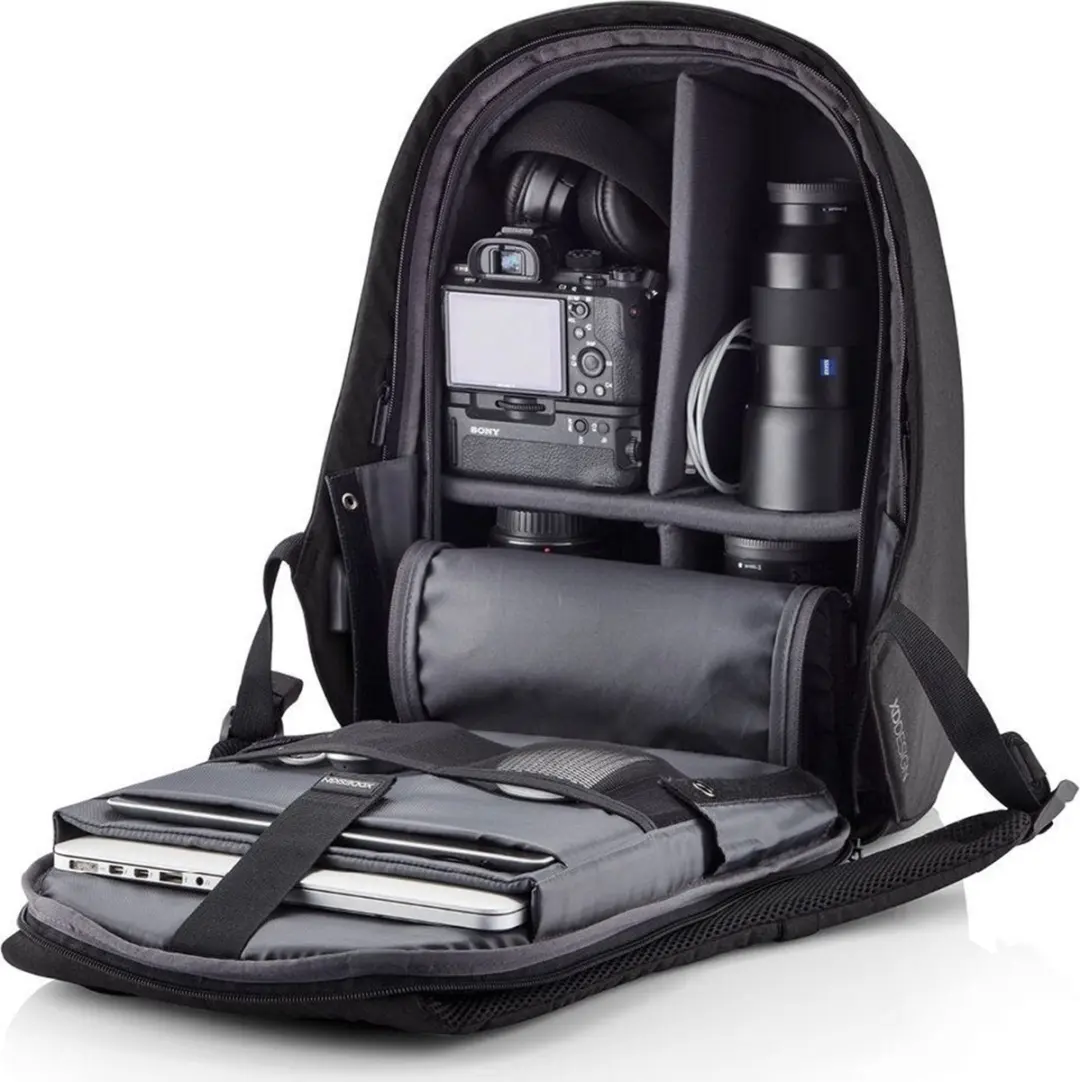 XD Design Bobby Hero Regular Rugzak 18L - 15 inch - 10 vakken - Zwart - afbeelding 6 van 6