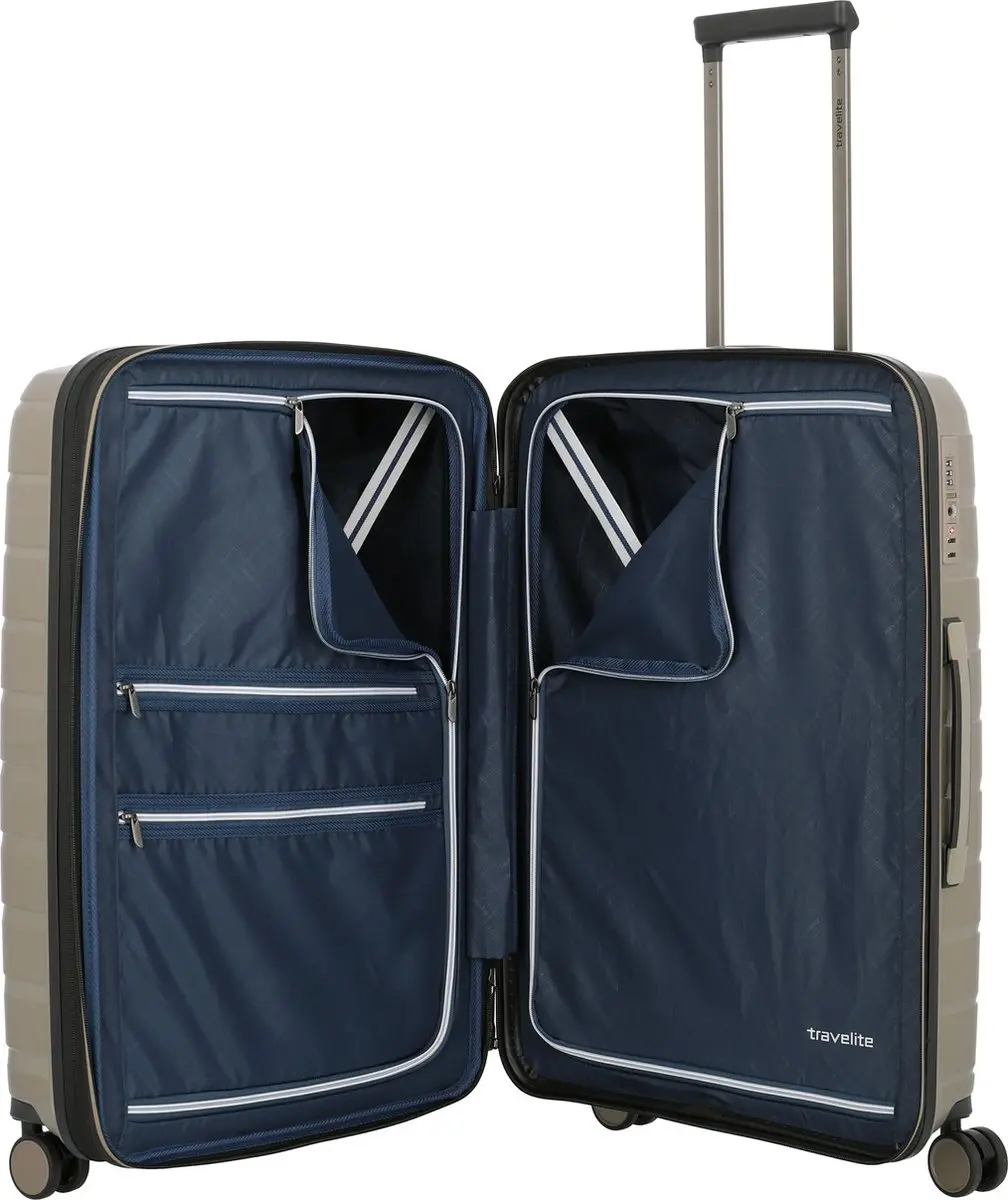 Travelite Harde Koffer 67cm Medium - 82L - Champagne - afbeelding 4 van 6